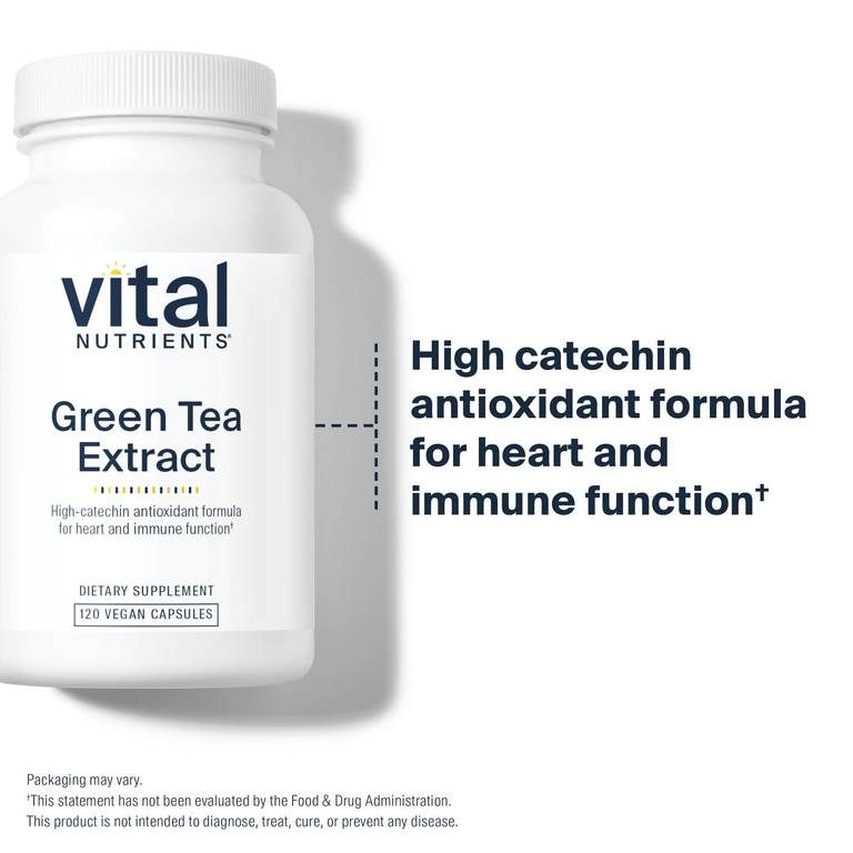 Vital Nutrients, экстракт зеленого чая, 120 веганских капсул (275 мг в 1 капсуле)