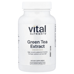 Vital Nutrients, экстракт зеленого чая, 120 веганских капсул (275 мг в 1 капсуле)
