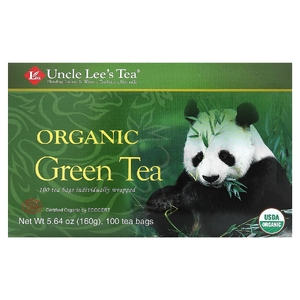 Uncle Lee's Tea, органический зеленый чай, 100 чайных пакетиков, 160 г (5,64 унции)