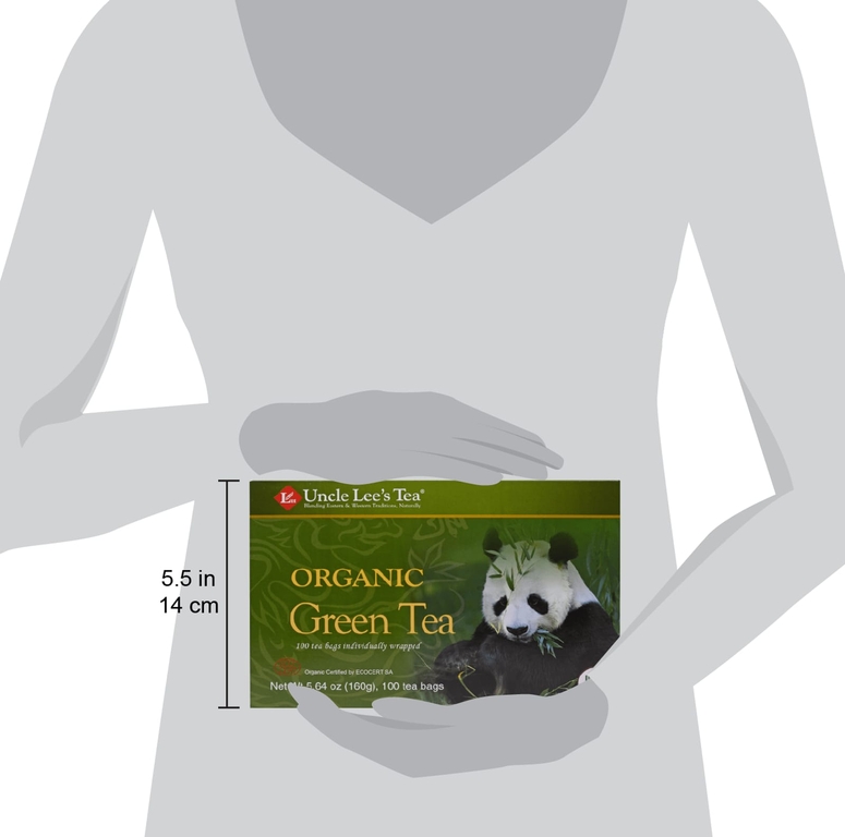 Uncle Lee's Tea, органический зеленый чай, 100 чайных пакетиков, 160 г (5,64 унции)