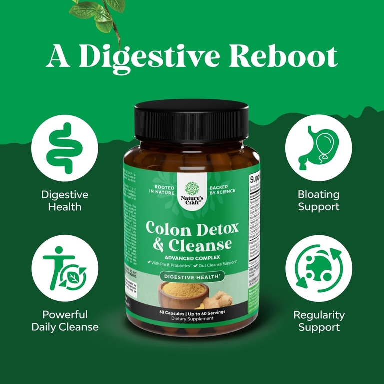 Nature's Craft, Colon Balance, улучшенный комплекс, 60 капсул