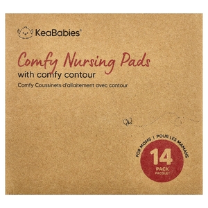 KeaBabies, удобные прокладки для кормления, большие, бежевые, 14 шт.