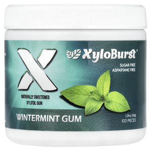 Xyloburst, ксилитол, жевательная камедь, зимняя мята, 100 шт., 150 г (5,29 унции)