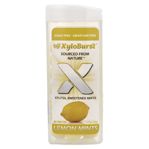Xyloburst, подслащенные ксилитолом мятные конфеты, со вкусом лимона, 60 шт., 36 г (1,27 унции)