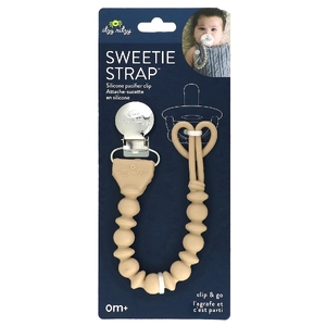 itzy ritzy, Sweetie Strap™, силиконовый захват для соски, от 0 месяцев, тост, 1 шт. (Товар снят с продажи) 