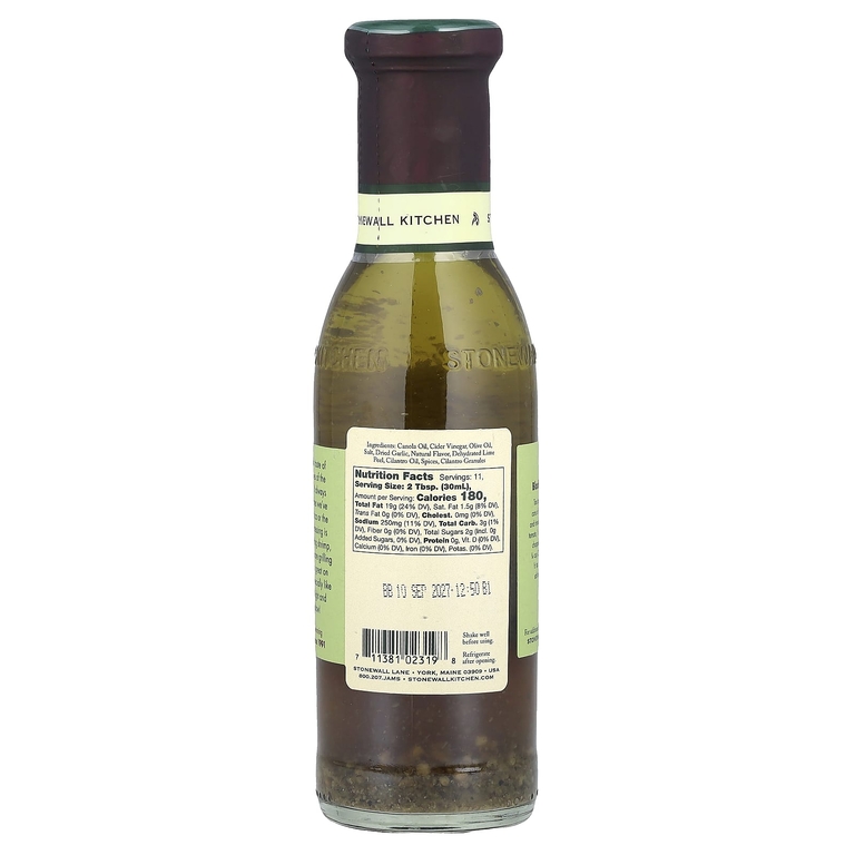 Stonewall Kitchen, заправка с кинзой и лаймом, 330 мл (11 жидк. унций) (Товар снят с продажи) 