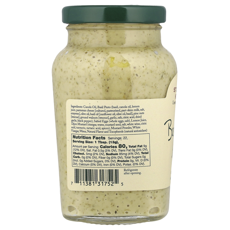Stonewall Kitchen, айоли с базиликом и песто, 291 г (10,25 унции)