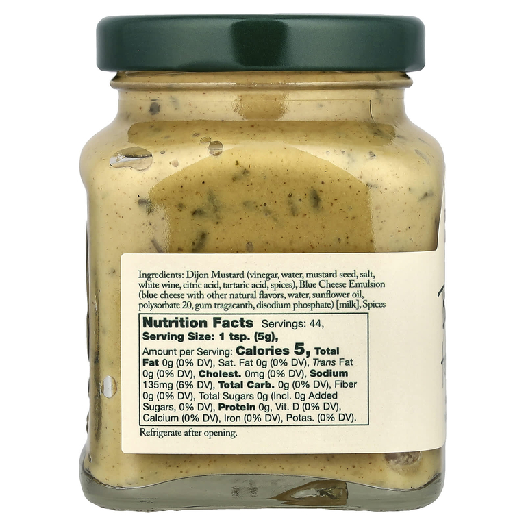 Stonewall Kitchen, горчица с голубым сыром и травами, 220 г (7,75 унции)