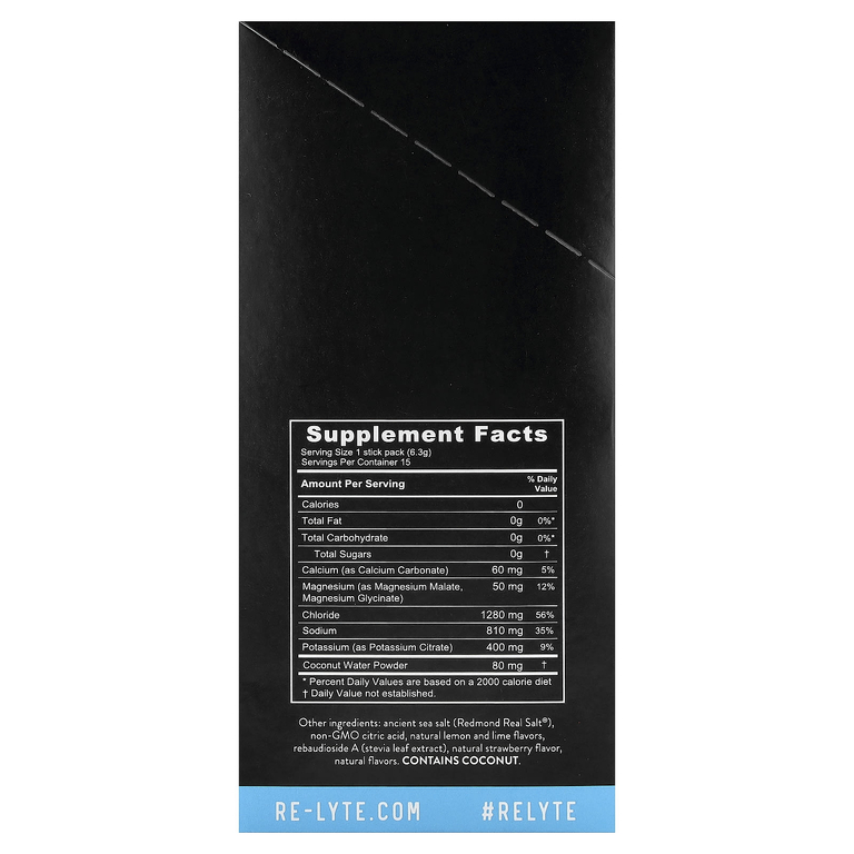 Redmond Trading Company, Re-Lyte® Hydration, клубничный лимонад, 15 стик-пакетиков, 6,3 г