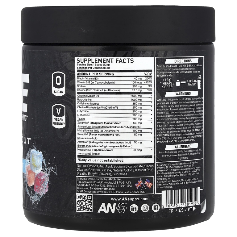 ABE, Ultimate Pre-Workout, предтренировочный комплекс, Candy Ice Blast, 390 г (13,75 унции)