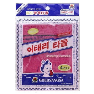 Goldsangsa, отшелушивающая мочалка, красный, 4 шт.