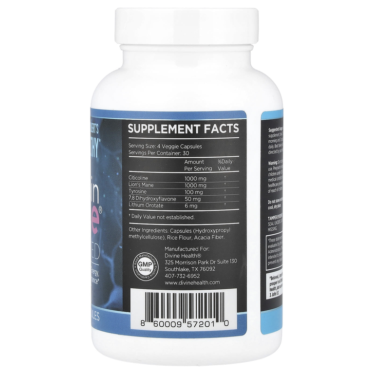 Divine Health, Brain Zone® Advanced, 120 капсул