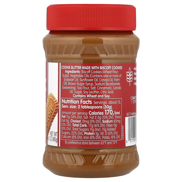 Biscoff, паста для печенья, кремовая, 400 г (14,1 унции) (Товар снят с продажи) 