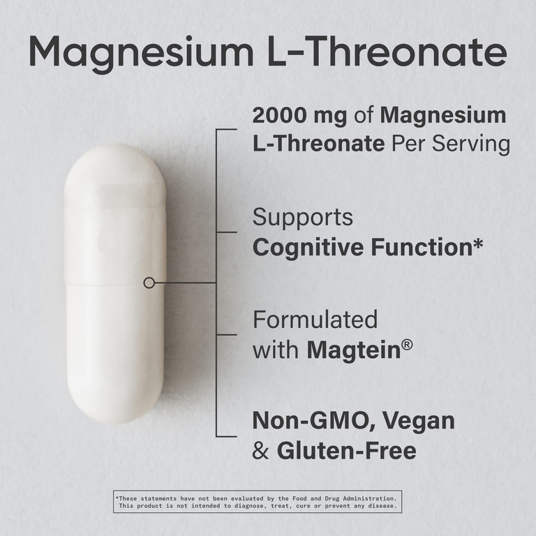 Sports Research, Magtein®, L-треонат магния, 180 растительных капсул (666 мг на капсулу)