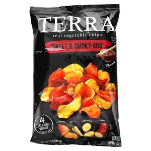 Terra, настоящие овощные чипсы, сладкие и с дымком для барбекю, 141 г (5 унций) (Товар снят с продажи) 
