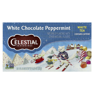 Celestial Seasonings, белый чай, белый шоколад и перечная мята, 20 чайных пакетиков, 25 г (0,9 унции) (Товар снят с продажи) 