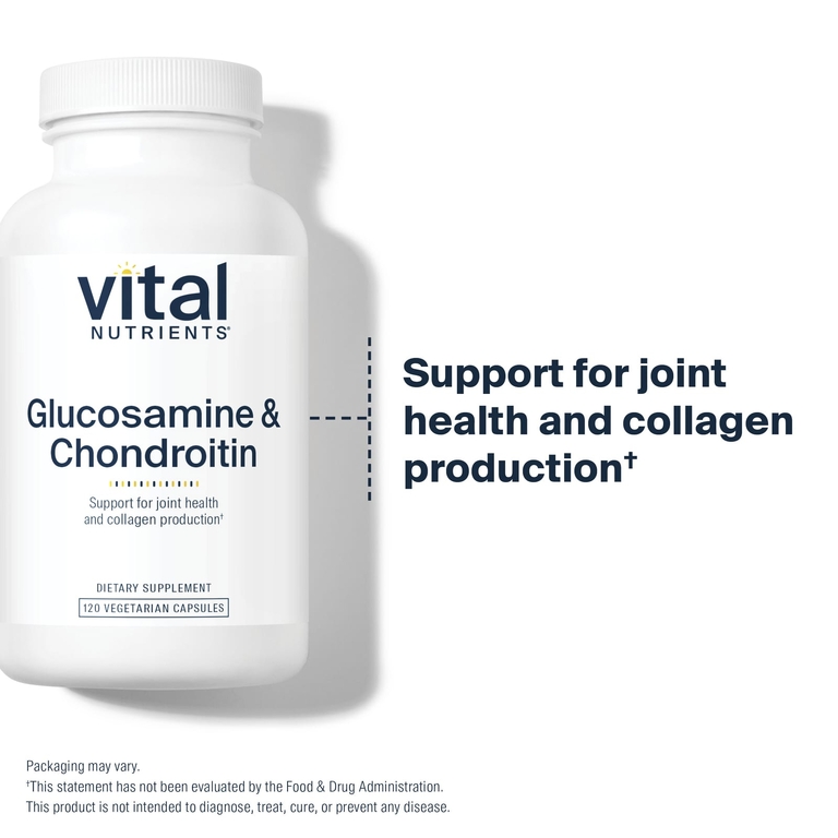 Vital Nutrients, Глюкозамин и хондроитин, 120 вегетарианских капсул