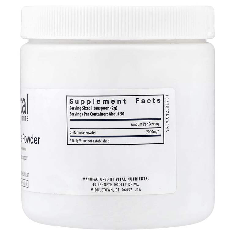 Vital Nutrients, манноза в порошке, 100 г (3,53 унции) (Товар снят с продажи) 