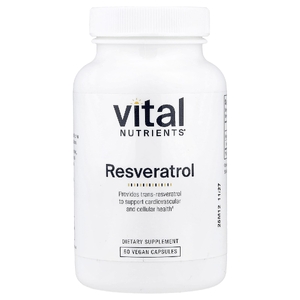 Vital Nutrients, ресвератрол, 60 веганских капсул