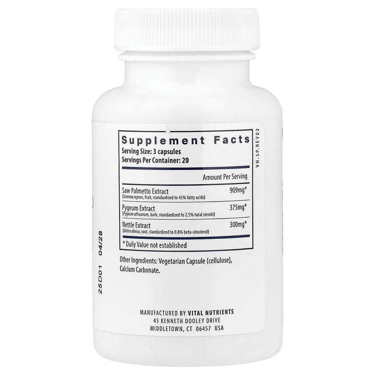 Vital Nutrients, корень крапивы серенои, 60 веганских капсул