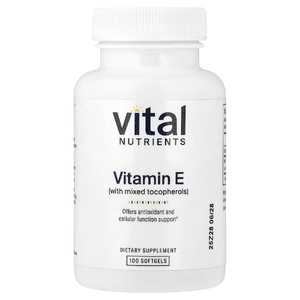 Vital Nutrients, витамин E со смешанными токоферолами, 100 мягких таблеток