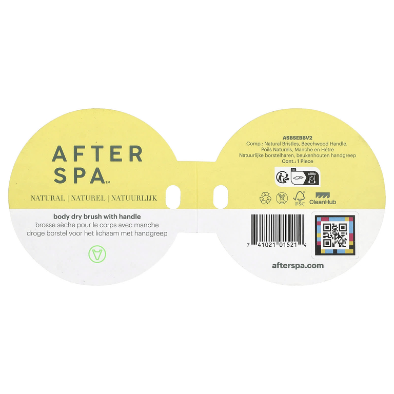 AfterSpa, Щётка для сухой кожи с ручкой, 1 щётка
