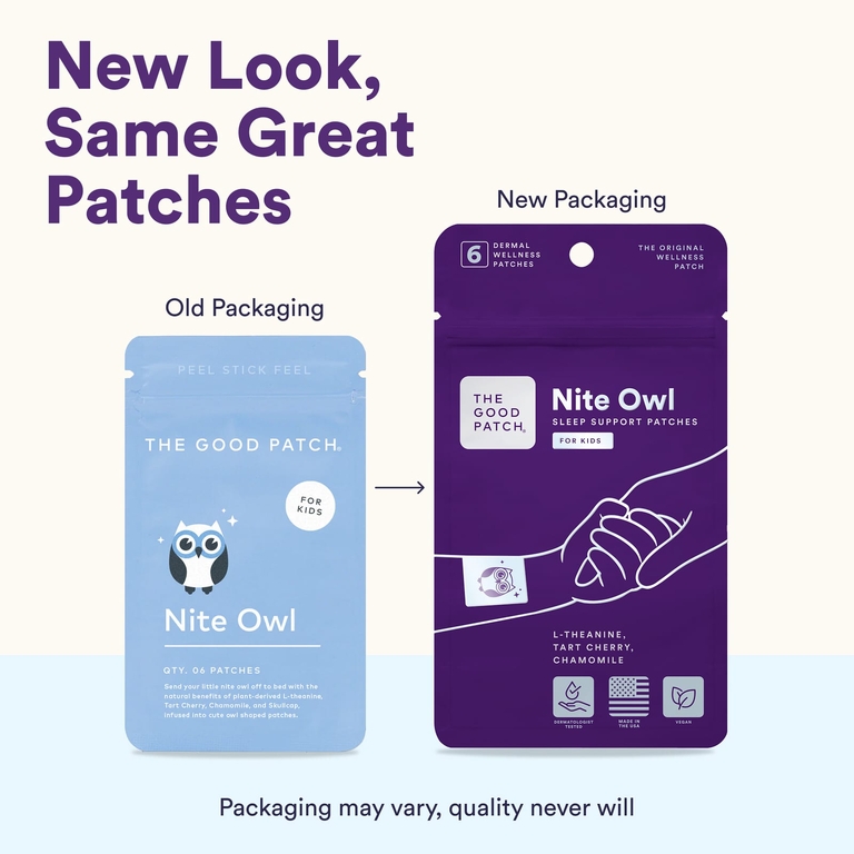 The Good Patch, Nite Owl, для детей, 6 пластырей для хорошего самочувствия
