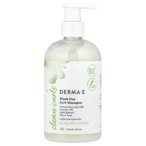 DERMA E, Clean Curls, шампунь для мытья волос, для волнистых и вьющихся волос, 355 мл (12 жидк. унций)