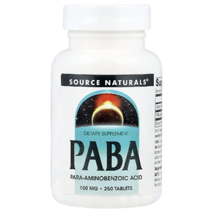 Source Naturals, ПАБК, 100 мг, 250 таблеток