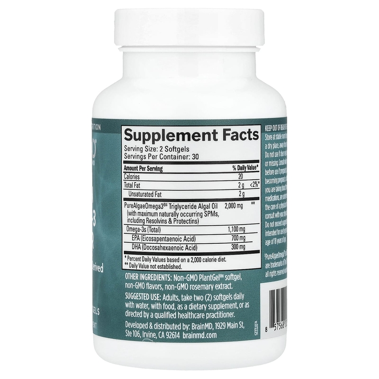 BrainMD, Omega-3 Power, 60 мягких капсул