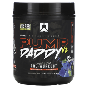 RYSE, Pump Dummy V2, предтренировочный комплекс без стимуляторов, со вкусом голубой малины, 652 г (1,44 фунта) (Товар снят с продажи) 
