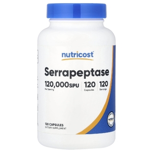 Nutricost, серрапептаза, 60 мг (120 000 SPU), 120 капсул