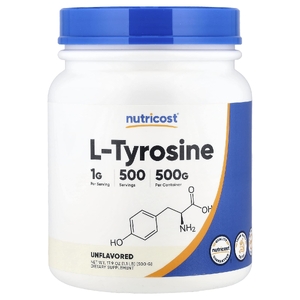 Nutricost, L-тирозин, без добавок, 500 г (17,9 унции)