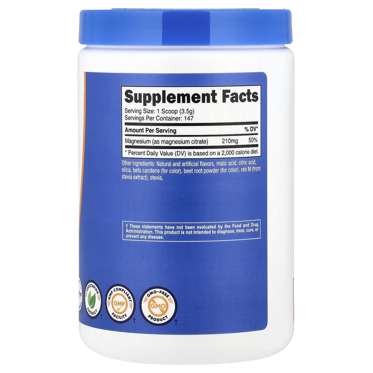 Nutricost, цитрат магния, со вкусом персика и манго, 500 г (17,9 унции)