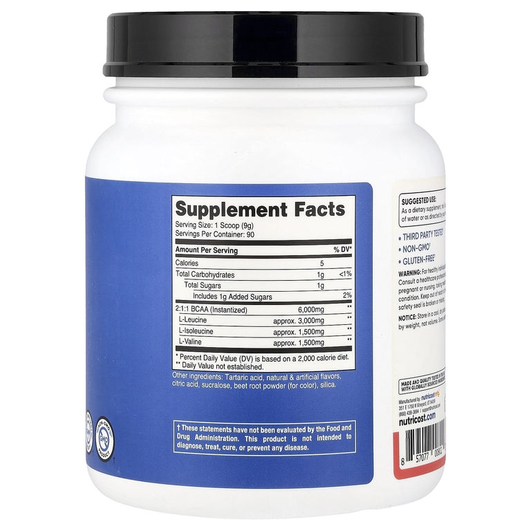 Nutricost, Performance, BCAA, со вкусом арбуза, 810 г (1,8 фунта)