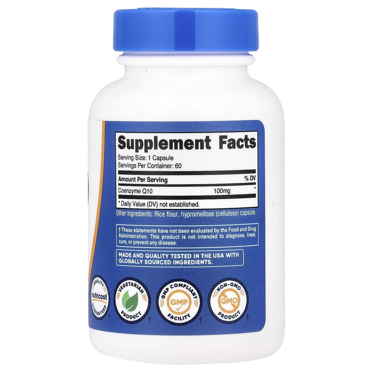 Nutricost, коэнзимQ10, 100 мг, 60 капсул