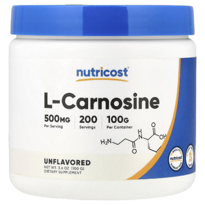 Nutricost, L-карнозин, без добавок, 100 г
