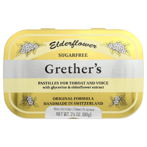 Grether's Pastilles, для горла и голоса, без сахара, бузина, 24 пастилки