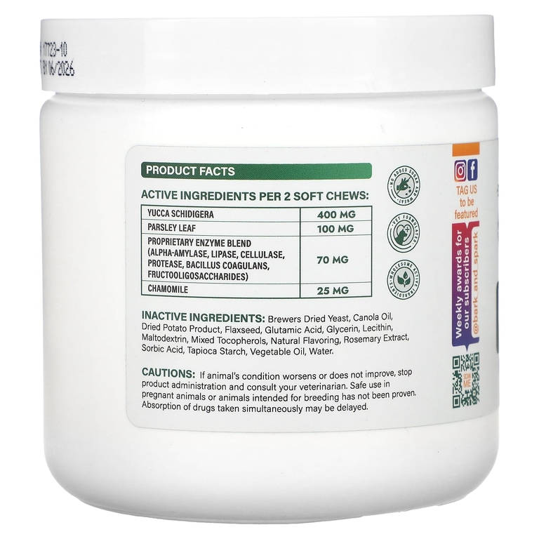 Bark&Spark, No Poo Chews, для собак, со вкусом курицы, 120 жевательных таблеток, 264 г (9,3 унции)