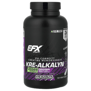 EFX Sports, Kre-Alkalyn®, 120 растительных капсул (750 мг в 1 капсуле)