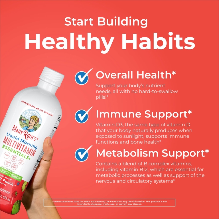 MaryRuth's, Liquid Morning Multivitamin Essentials+, фруктовый пунш, 946 мл (32 жидк. унции)