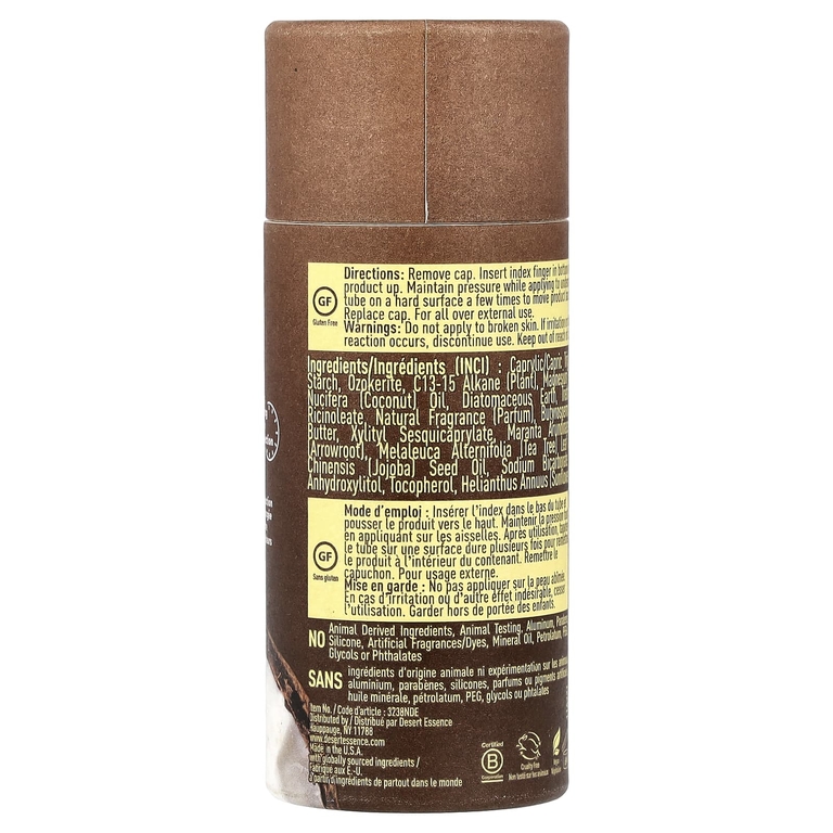 Desert Essence, дезодорант, кокос, 63 г (2,25 унции)