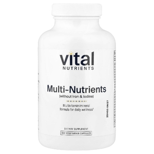 Vital Nutrients, мультипитательные вещества (без железа и йода), 180 вегетарианских капсул
