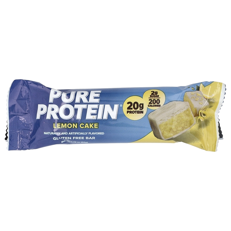 Pure Protein, батончик без глютена, со вкусом лимонного торта, 12 батончиков по 50 г (1,76 унции)