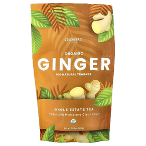 Cederberg Tea Co, Чай Single Estate, органический имбирь без кофеина, 100 пакетиков натурального чая, 200 г (7,05 унции) (Товар снят с продажи) 