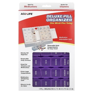 Ezy Dose, One Week Plus Today Deluxe, органайзер для таблеток, 1 шт. (Товар снят с продажи) 
