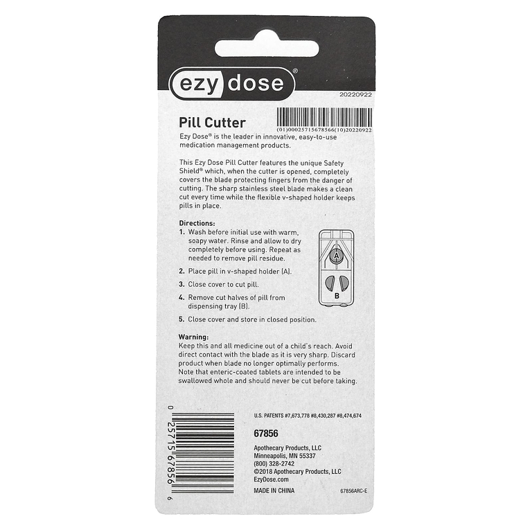 Ezy Dose, Safe Shield, таблетка для резки таблеток, 1 шт.