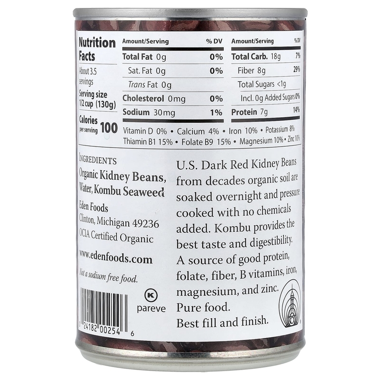 Eden Foods, органическая фасоль, 425 г (15 унций)
