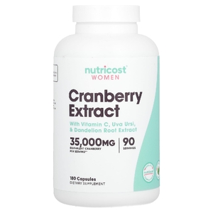 Nutricost, для женщин, экстракт клюквы, 180 капсул