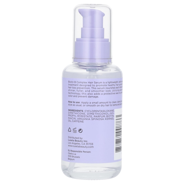 Luseta Beauty, биотин и комплекс витаминов группы B, сыворотка для густоты волос, для тонких и сухих волос, 100 мл (3,38 жидк. унции)